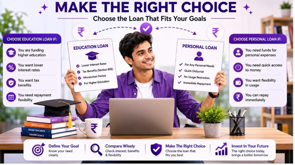 Education loan vs personal loan in India choose the right loan for your goals