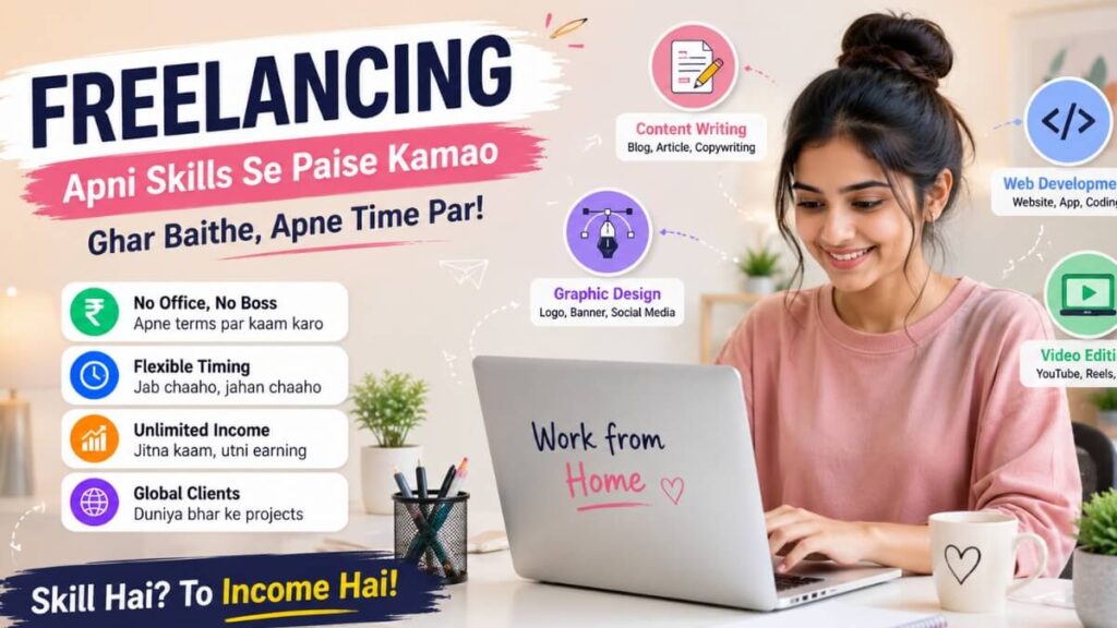 freelancing se ghar baithe paise kaise kamaye mobile se