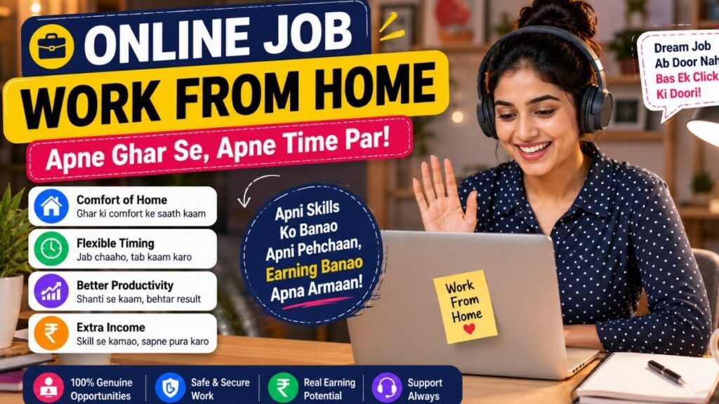 online job work from home ghar baithe paise kaise kamaye mobile se