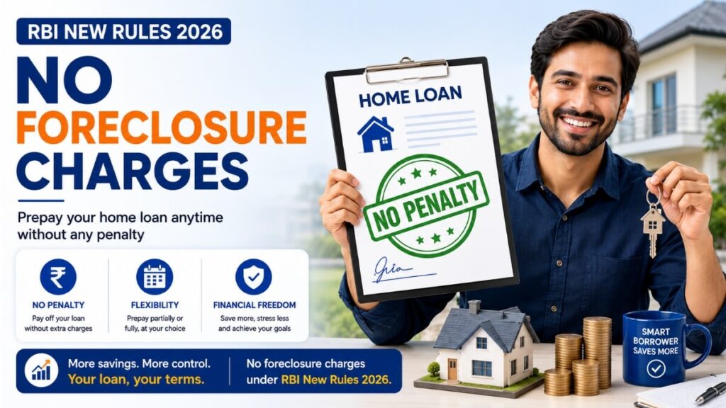 RBI Credit Score Rules 2026 no foreclosure charges on home loan