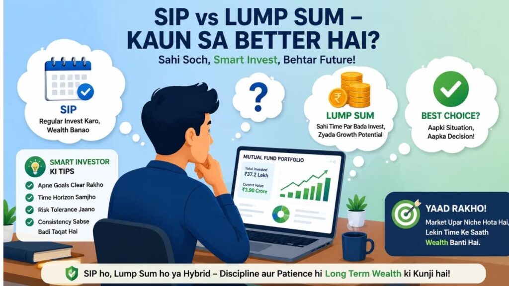 SIP vs Lump Sum investment kaun sa better hai 2026 — smart investor tips aur decision guide