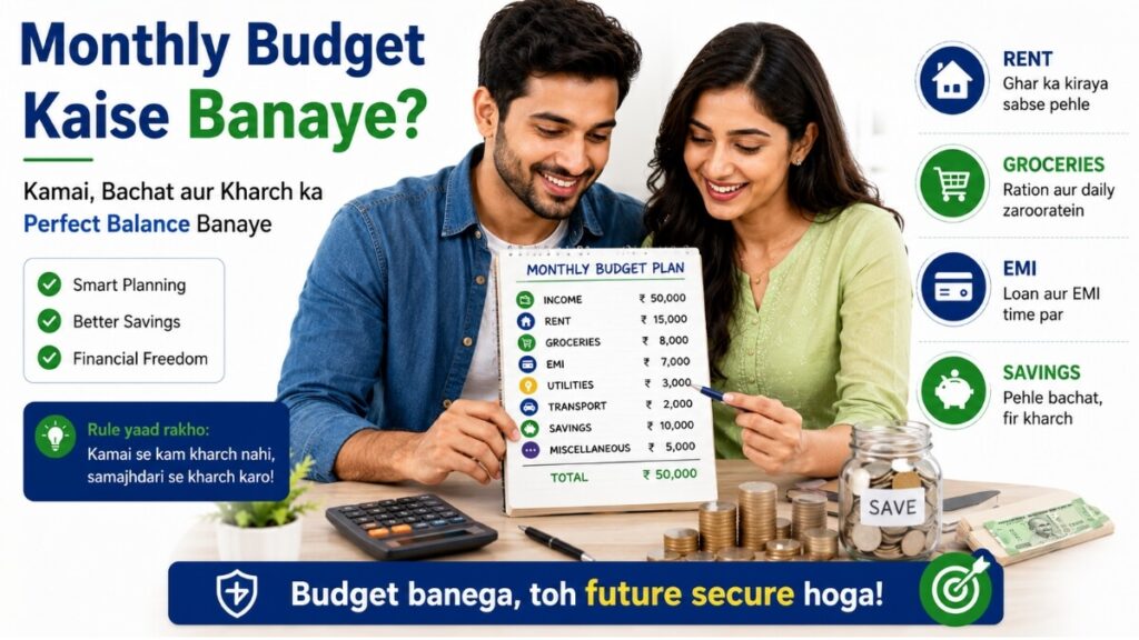 Indian couple zero based budgeting monthly plan banate hue