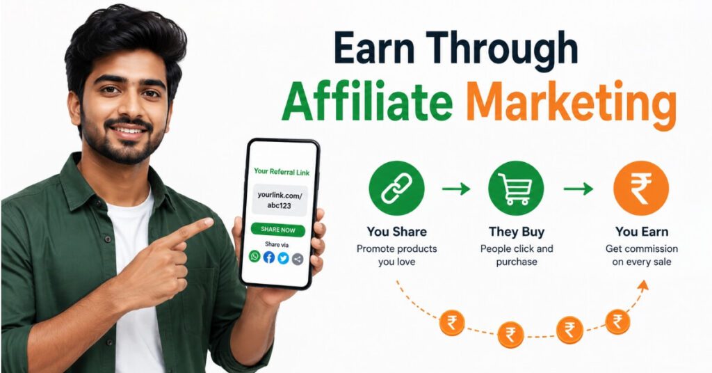 affiliate marketing earn money online without investment in India