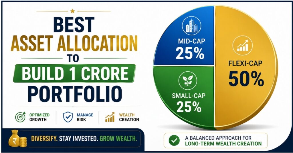 Best asset allocation to build a 1 crore portfolio in India for beginners