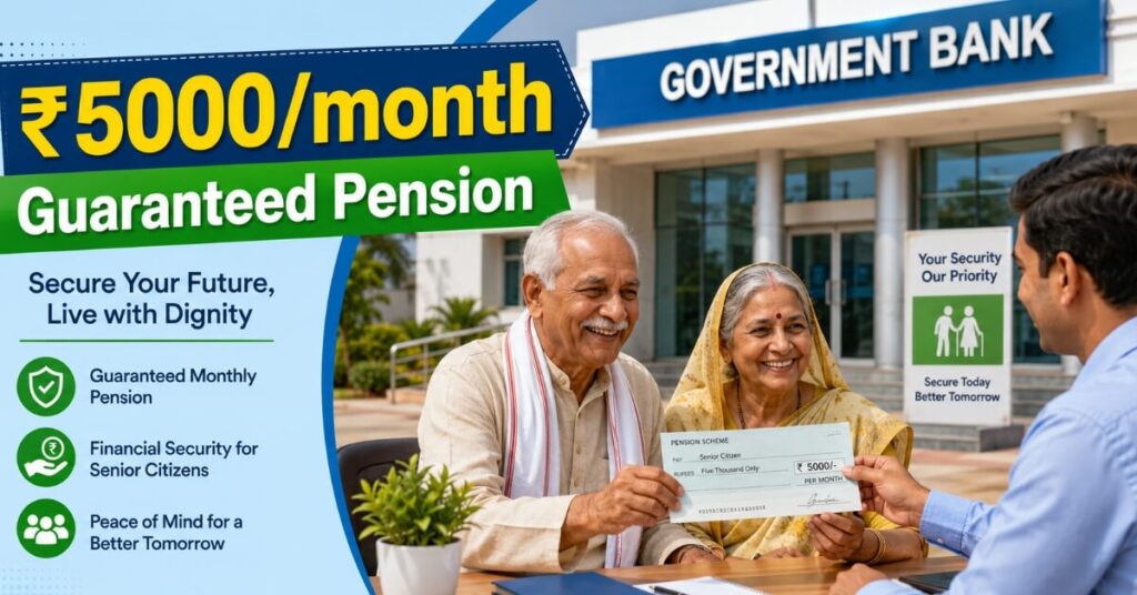 Atal Pension Yojana 2026 — elderly Indian couple receiving guaranteed monthly pension of Rs 5000