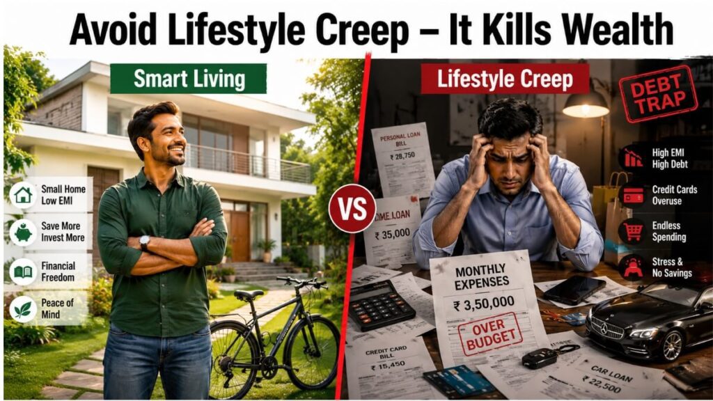 Avoid lifestyle creep to protect your debt free financial freedom