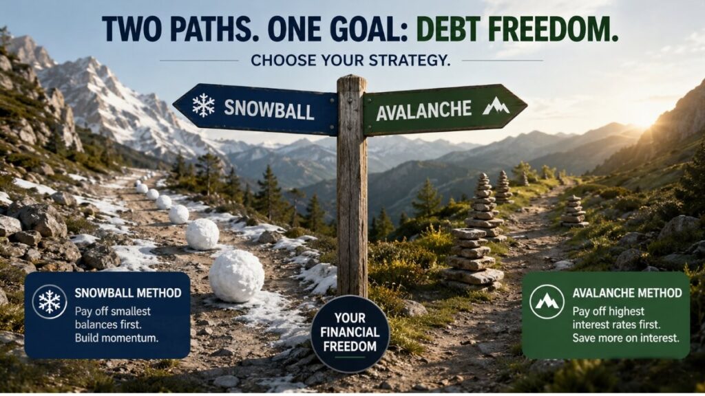 Debt snowball vs avalanche two paths to debt freedom strategy comparison