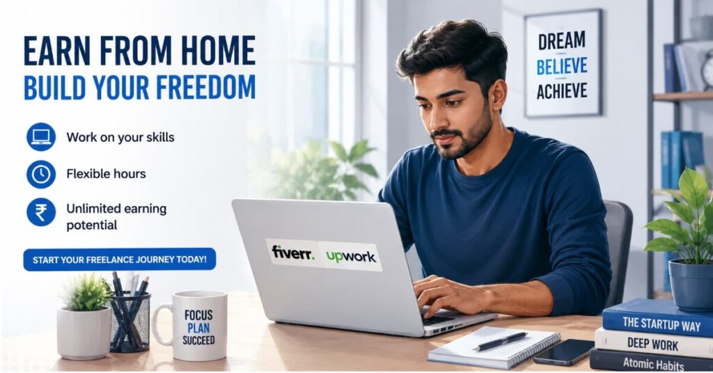 freelancing to earn money online without investment on Fiverr and Upwork