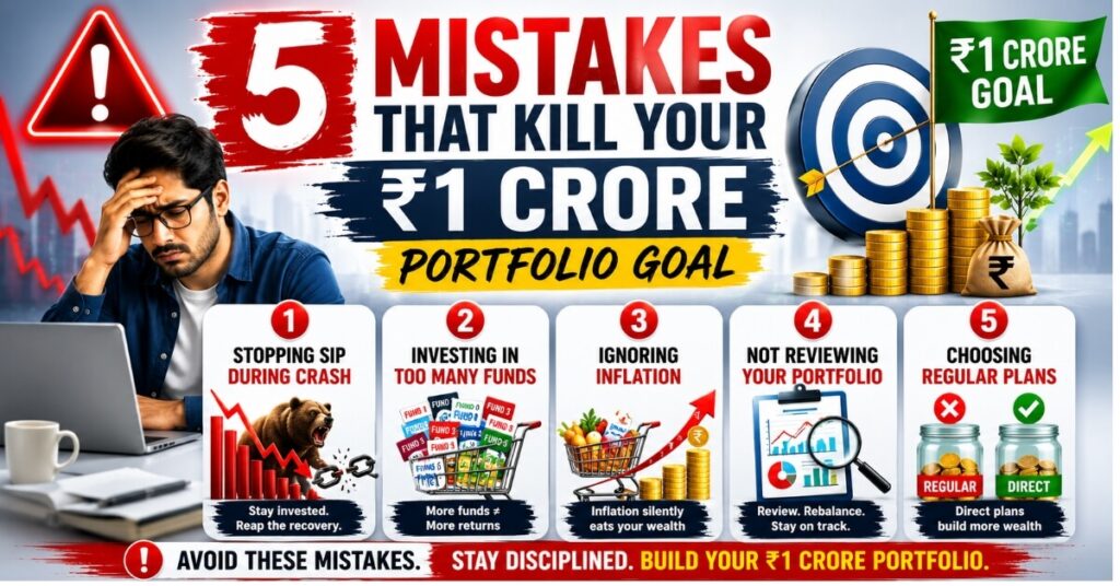 5 common mistakes to avoid when building a 1 crore portfolio in India