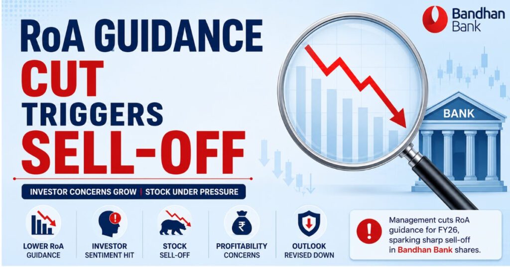 Bandhan Bank RoA guidance cut reason for stock fall