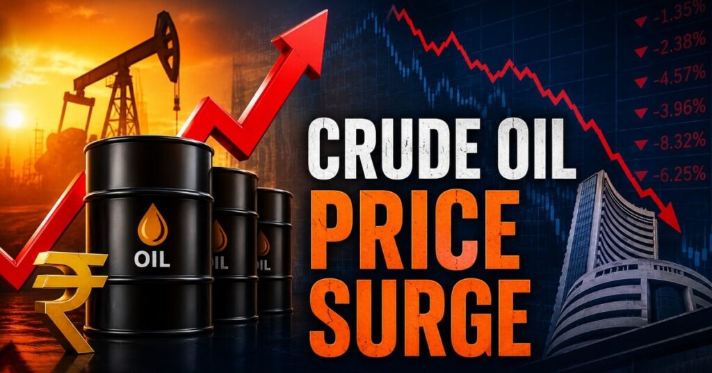 Crude oil price surge as a major cause of share market crash