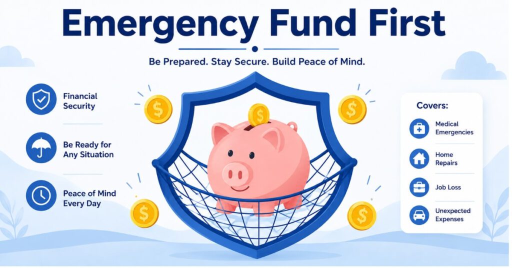 Emergency fund tips before starting investment portfolio for beginners