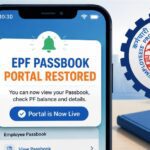 EPF Passbook Portal Restored notification on smartphone screen