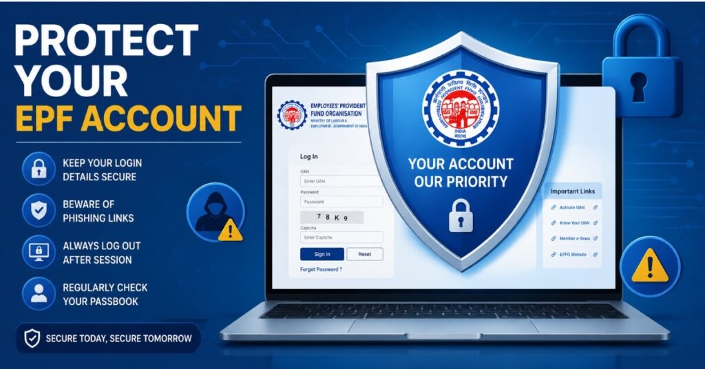 Security precautions while using restored EPF passbook portal
