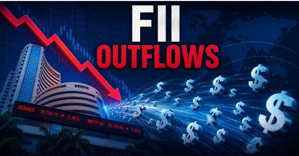 Foreign institutional investor outflows driving share market crash in India
