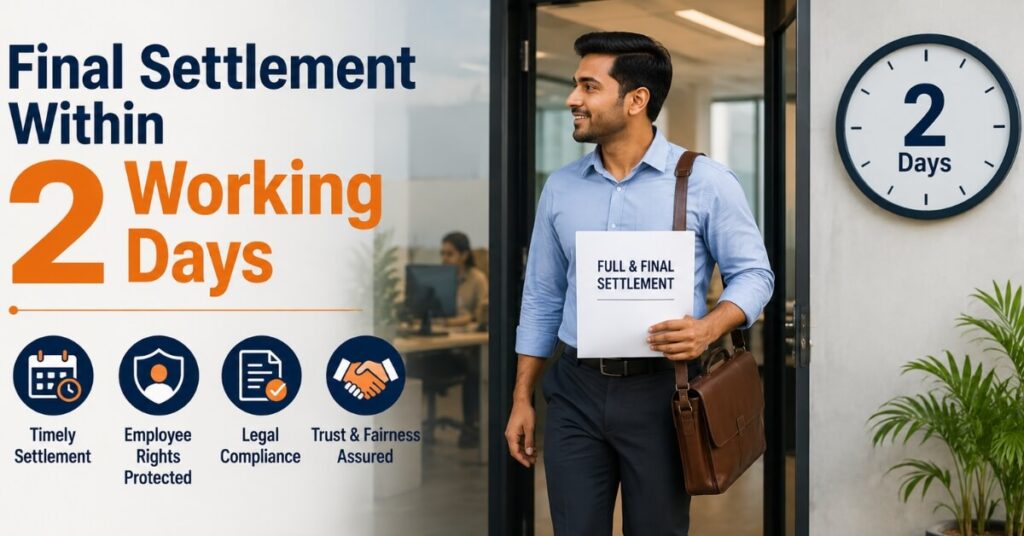 Full and final settlement 2 day rule under new labour code