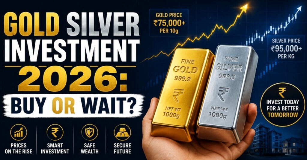 Gold silver investment guide 2026 with rising price chart
