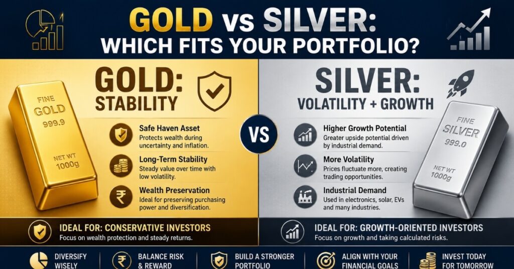 Gold vs silver key differences for investment comparison