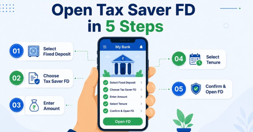 Step by step guide to open Tax Saving FD Interest Rate 2026 online