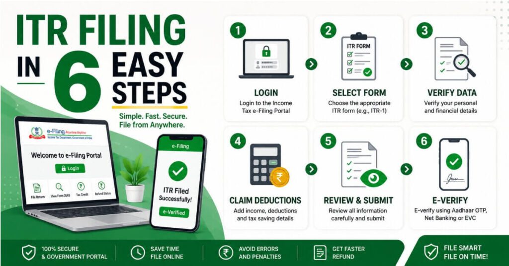 Step by step online ITR filing guide