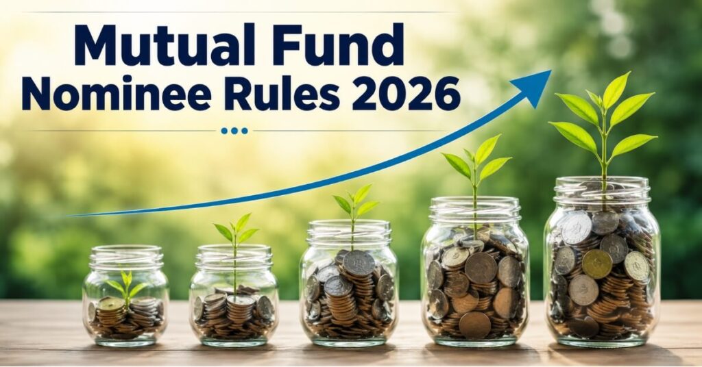 Mutual fund nominee rules 2026 explained with growing investment jars