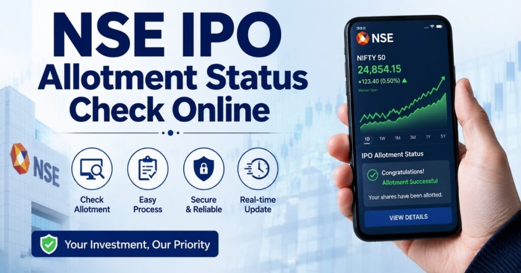 NSE IPO allotment status check online guide cover image