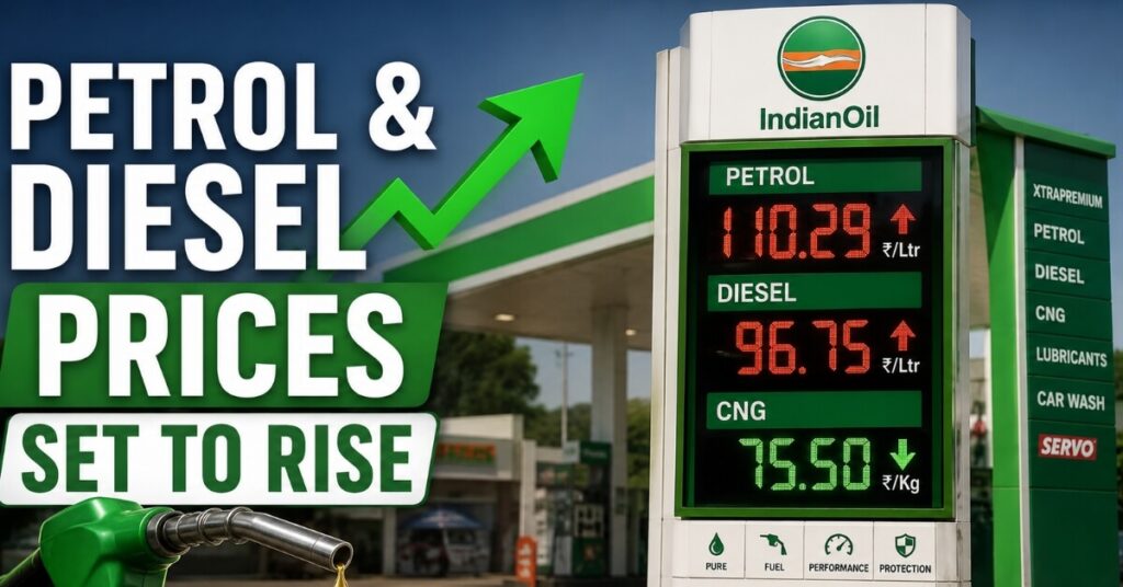Rising crude oil price impact on petrol and diesel prices in India