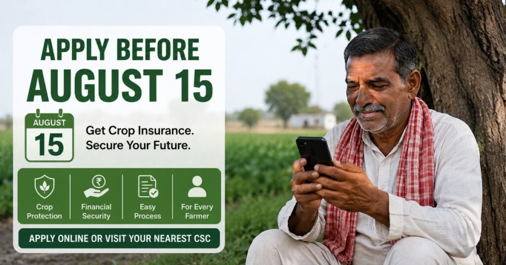 Farmer applying for PMFBY Last Date Extended 2026 online