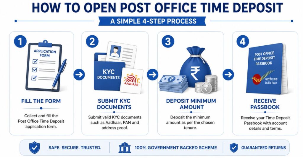 Post Office Time Deposit Scheme account opening process steps