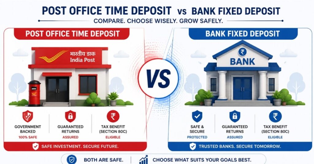 Post Office Time Deposit Scheme versus bank fixed deposit comparison
