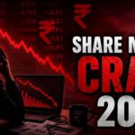 Share market crash 2026 showing Sensex and Nifty falling sharply