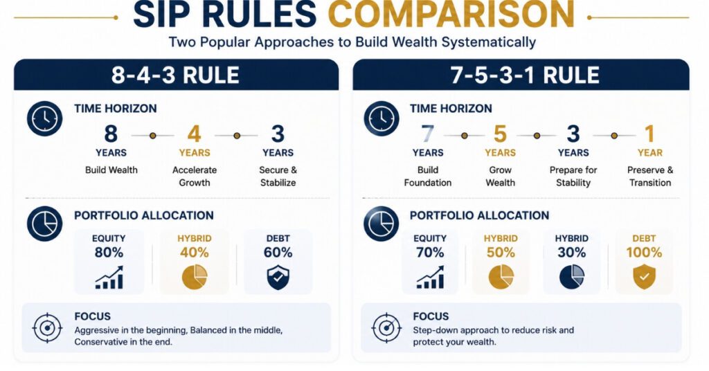 SIP 8 4 3 rule comparison with 7 5 3 1 rule