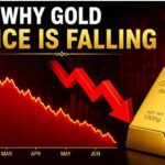 Why gold price is falling shown through downward trending gold rate chart