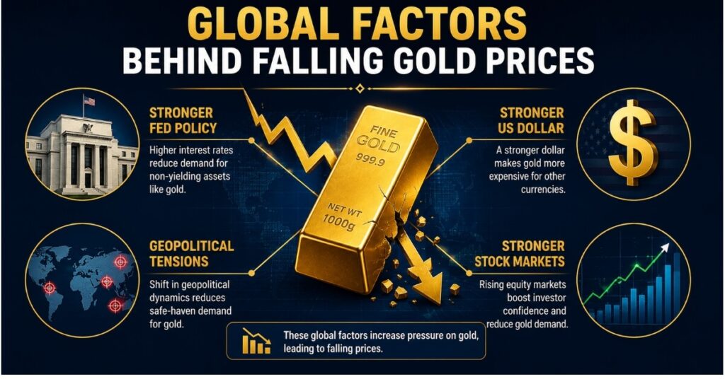 Why gold price is falling explained through key global economic factors
