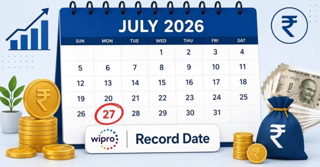Wipro Dividend 2026 record date July 27 calendar