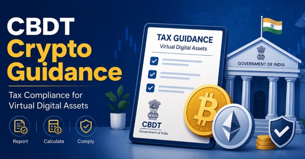 CBDT Crypto Guidance overview showing crypto tax reporting rules in India