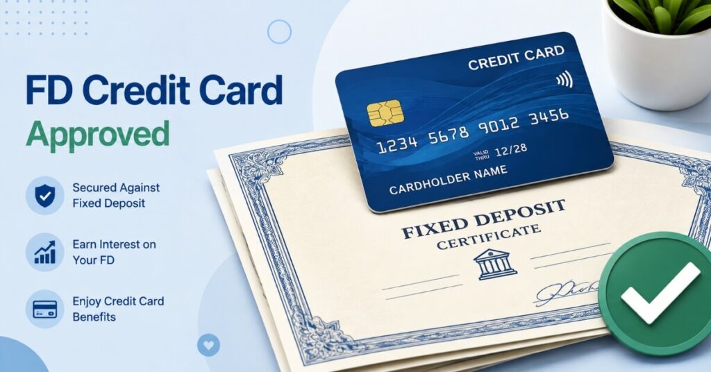 FD Credit Card Without CIBIL Score approval concept