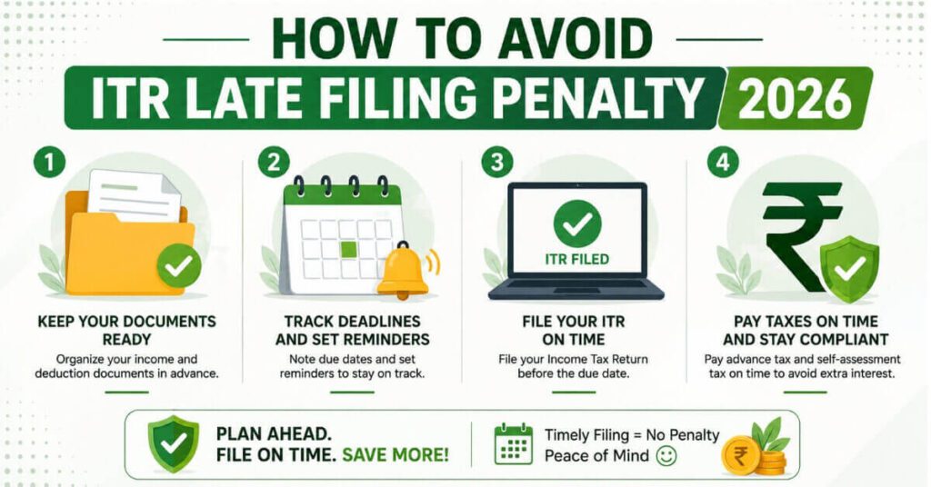 Tips to avoid ITR late filing penalty in 2026