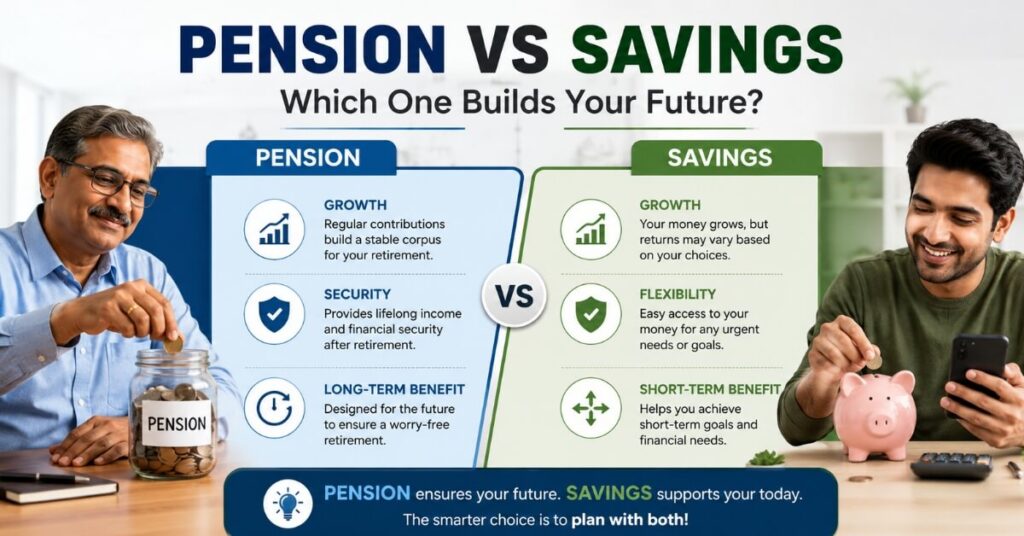 Is pension better than savings comparison chart