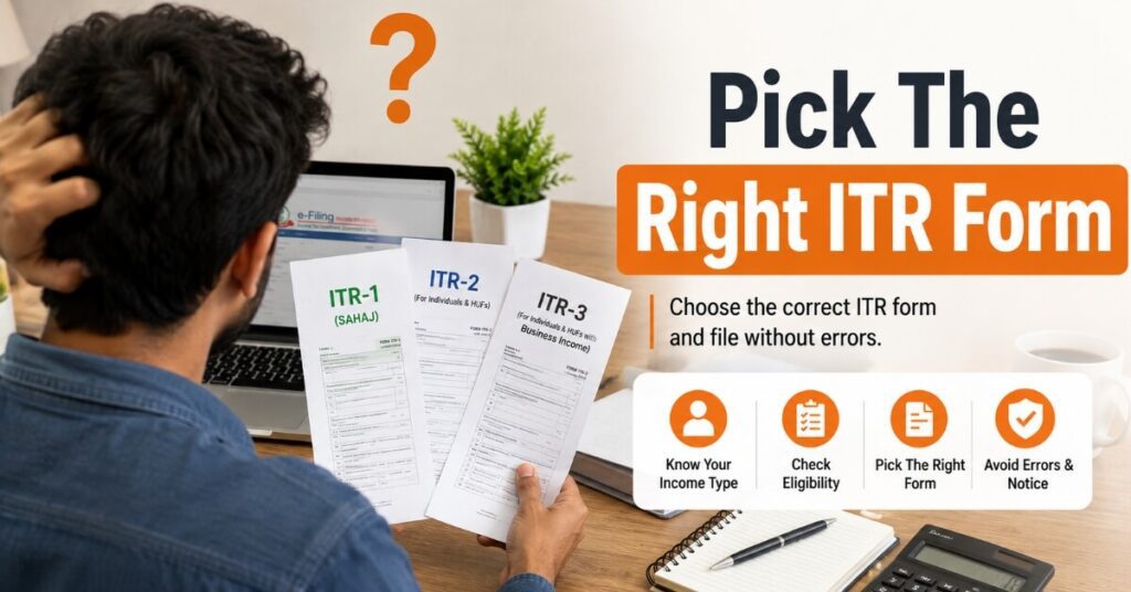 ITR Filing Mistakes To Avoid 2026 wrong form selection