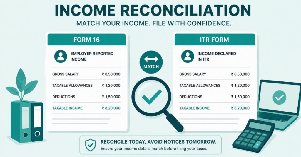Reconciling Form 26AS to avoid ITR filing penalty