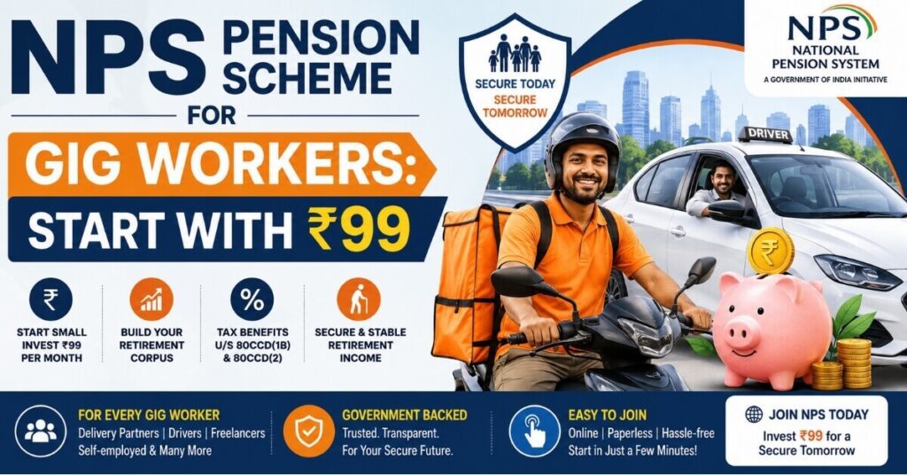 NPS Pension Scheme for Gig Workers overview infographic 2026