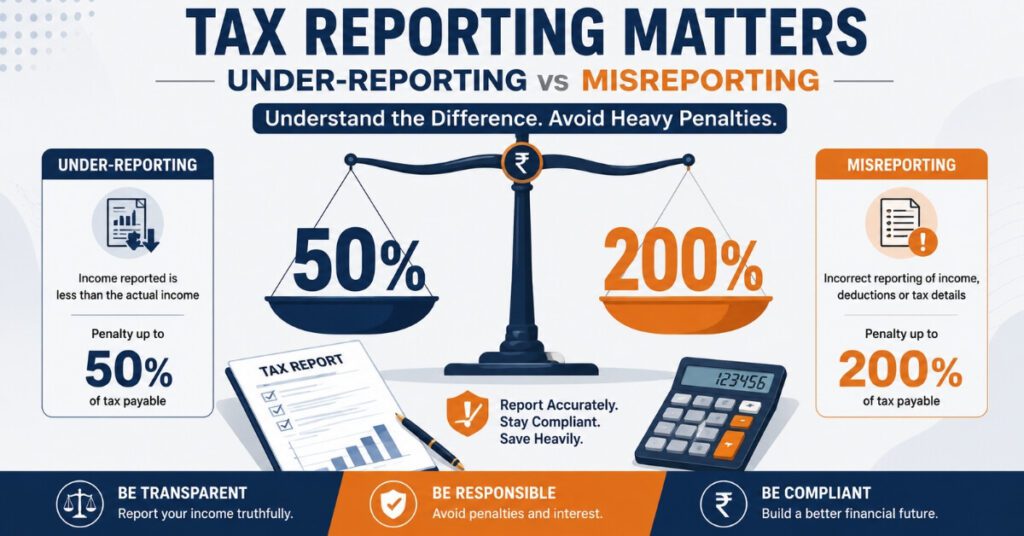 Section 270A ITR filing penalty rules for under-reporting income
