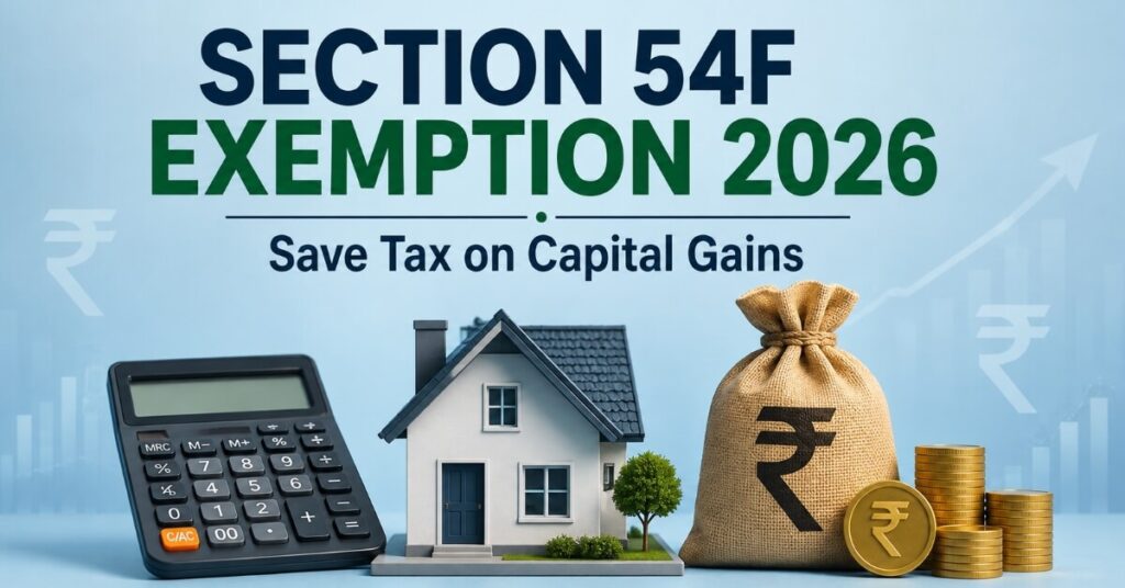 Section 54F Exemption 2026 tax benefit overview illustration